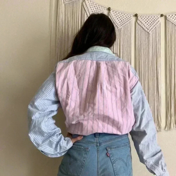 Multi color button front button down top - Picture 7 of 10